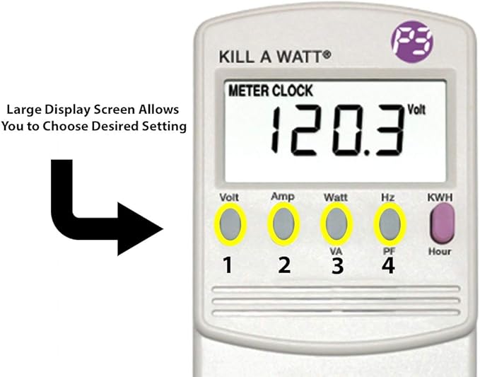 P3 P4400 Kill A Watt Electricity Usage Monitor - Image 3