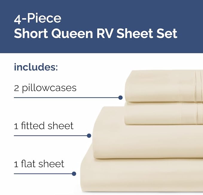 RV Short Queen Sheet Set 60 X 75 - Image 2
