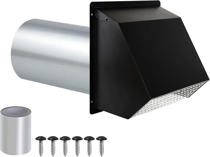 3 Inch Dryer Vent Cover Wall Vent Hood by JYINCPED