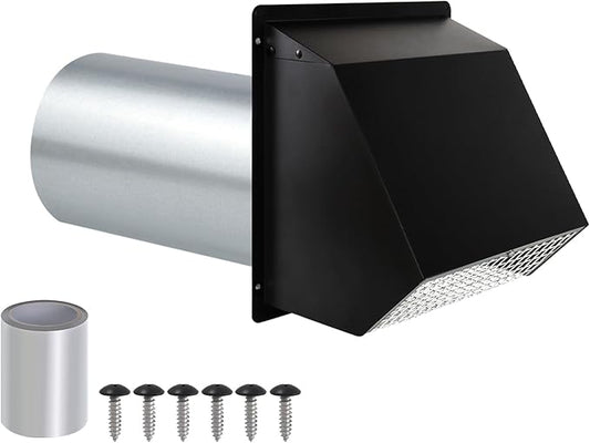 3 Inch Dryer Vent Cover Wall Vent Hood by JYINCPED