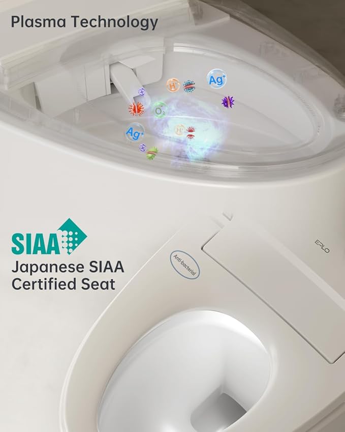 EPLO Smart Toilet Bidet, Auto Open Close, Foam Shiled, 1000 Gram MaP Flush Score - Image 7