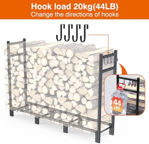 firewood rack outdoor, 44.7" x 9.8" x 31.5", package contents