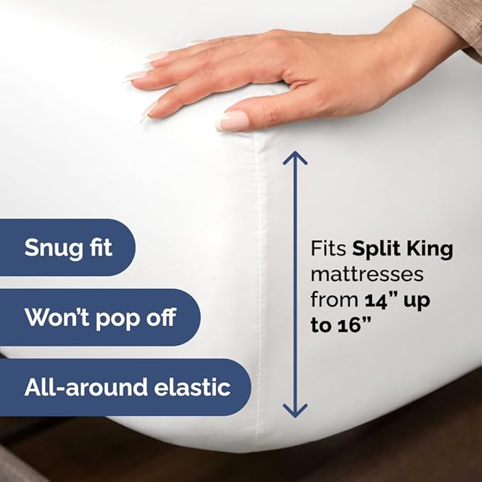 Split Head King Sheets Set – Top Split King Sheets - Image 4