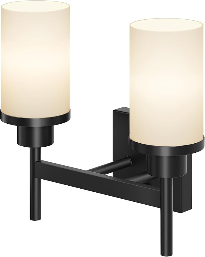 AONEON Wall Light Fixtures Matte Black Bathroom Vanity Lights Over Mirror by AONEON