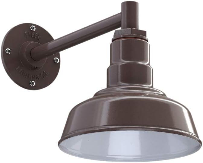 Steel Lighting Co. Hawthorne Barn Light | Outdoor Wall Mounted | 8 inch Dome | by SteelLightingCo