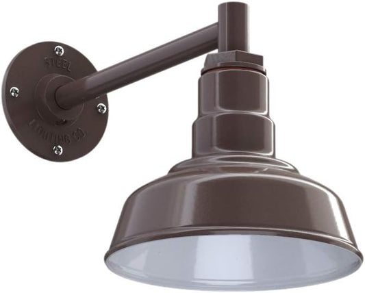 Steel Lighting Co. Hawthorne Barn Light | Outdoor Wall Mounted | 8 inch Dome | by SteelLightingCo