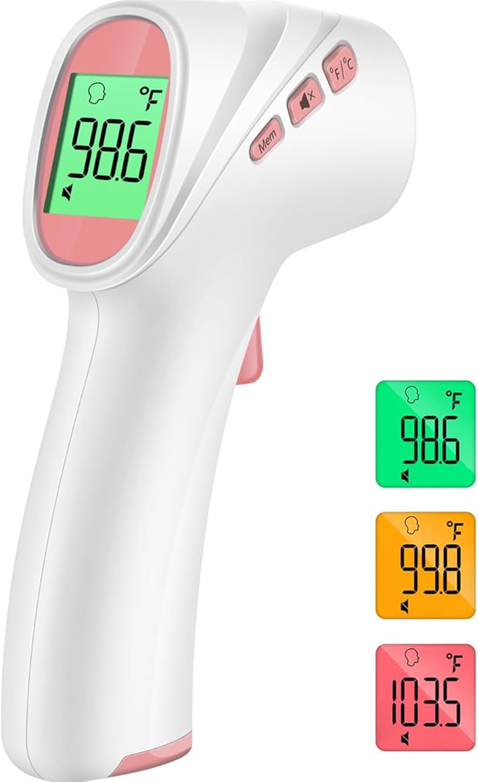 Forehead Thermometer for Adults, Kids & Babies, No-Touch Digital Thermometer by Viproud