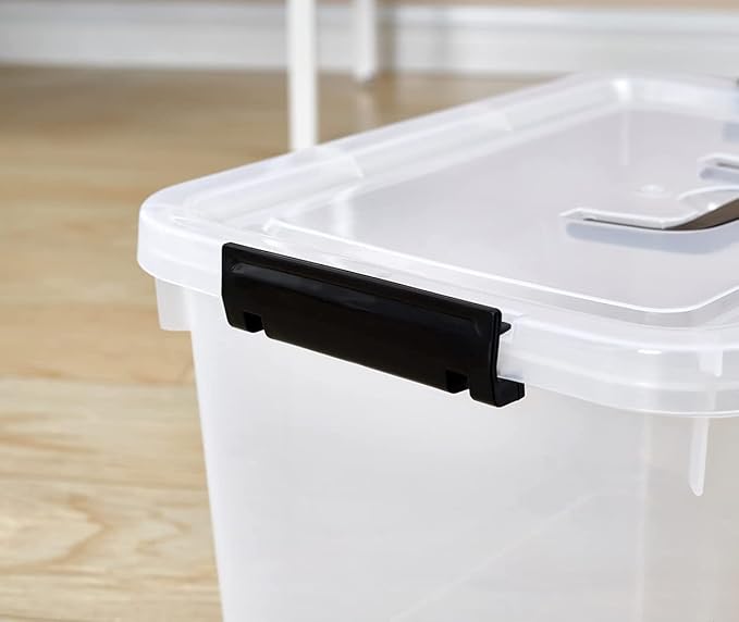 JUJIAJIA Clear Storage Latch Box 12 Quart, Plastic Organizing Box/Bin - Image 3