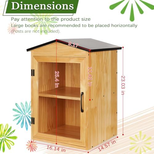 2-tier outdoor library outdoor book box storage, 16x14x25 shown in use