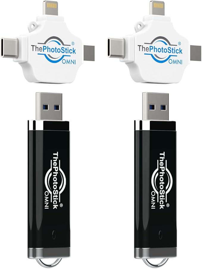 ThePhotoStick® Omni 128GB USB Flash Drive & Memory Stick – Photo & Video Backup by ThePhotoStick