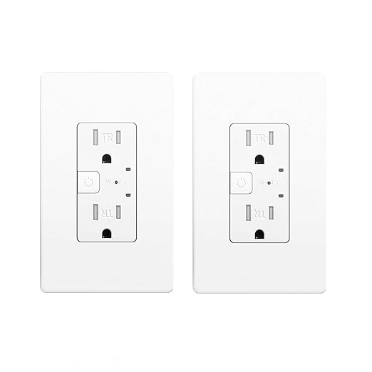Smart Wall Outlet, Smart Tamper Resistant Outlet Compatible by JUNLITGROUP