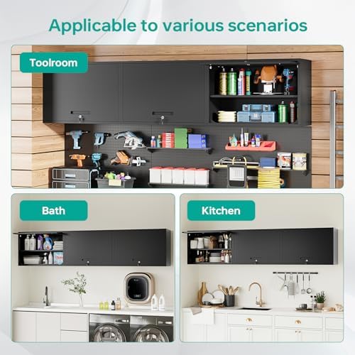 sisesol metal wall cabinet with up-flip door, 21.6", package contents