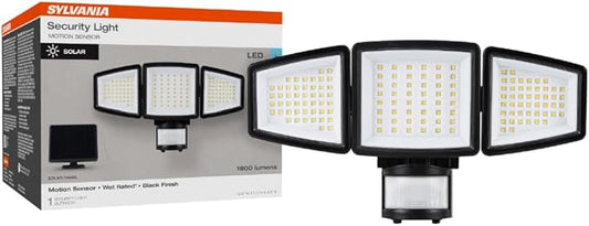 Sylvania Motion Sensor Solar Security Light, Solar Panel, 1800 LMS, Wet Rated by LEDVANCE