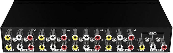 Manual 8Way Video Signals Switcher Box 8in 1Out Video Vid Switching Box - Image 6