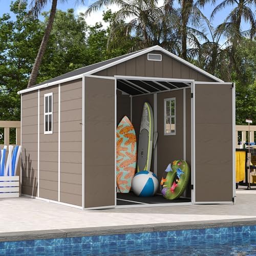 udpatio outdoor resin storage shed 8 x 10, view 9