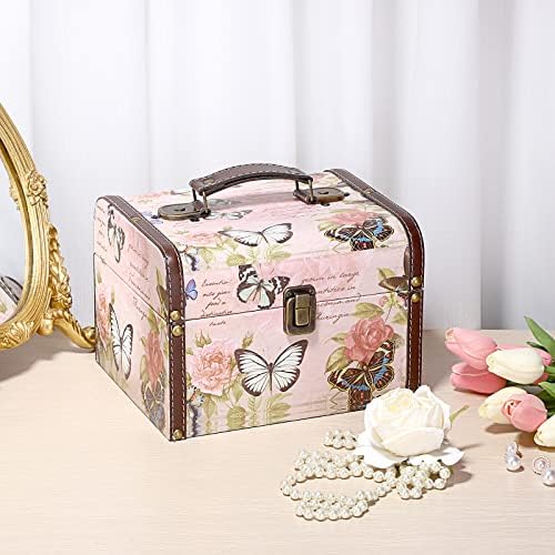 elldoo decorative treasure chest box, wooden + pu, main product view