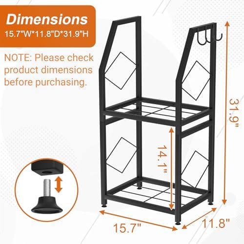 vygrow firewood rack for indoor, 2-tier firewood holder shown in use