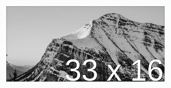 Frame It Easy 33 x 16 White Wood Frame by FrameItEasy