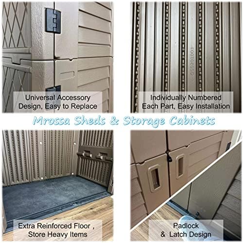 mrosaa sheds & outdoor storage, 52 cu.ft vertical showing dimensions