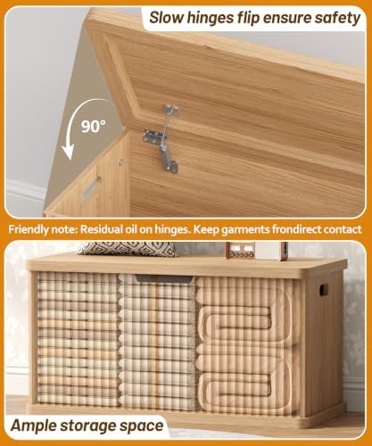 akxomel 29.5" fluted storage chest wooden storage trunk, package contents