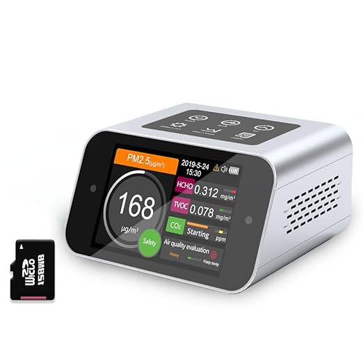 BRWISSEN Air Quality Monitor Indoor AQI Dust Meter Pollution Tester Particle by BRWISSEN