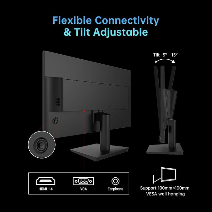 KTC 24 Inch 1080P Full HD Computer Monitor, 100Hz HDR10 Frameless Gaming Monitor - Image 4