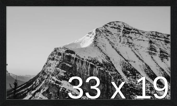 Frame It Easy 33 x 19 Black Grain Wood Frame by FrameItEasy