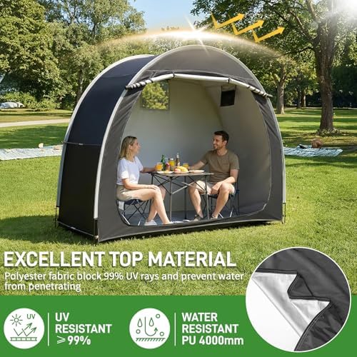 outvita portable bike tent cover for 4-5 bikes, close-up detail