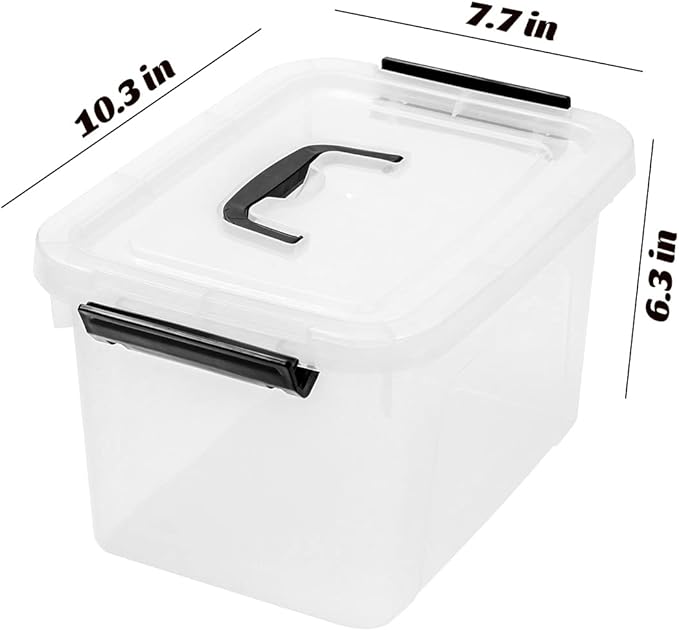 JUJIAJIA 6 Quart Clear Storage Latch Box/Bins - Image 2