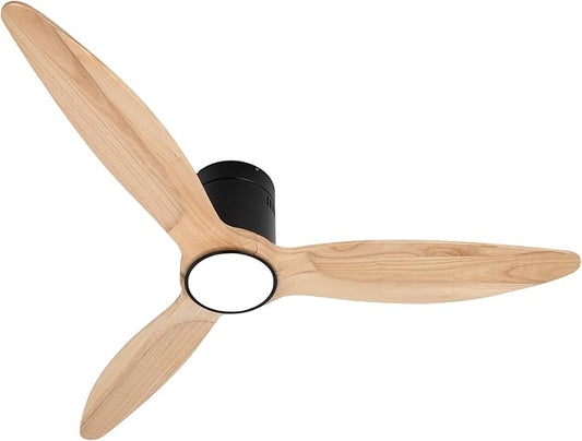 OUATER Wood Flush Mount Ceiling Fan by OUATER