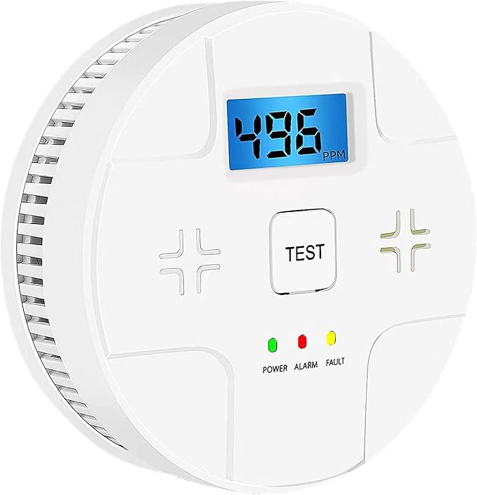 Combination Smoke Carbon Monoxide Alarm Detector Powered by Battery, Dual Alarm by ARIKON