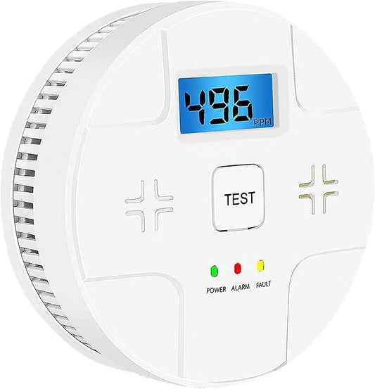 Combination Smoke Carbon Monoxide Alarm Detector Powered by Battery, Dual Alarm by ARIKON