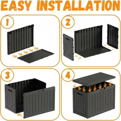 50gal outdoor storage box anti-theft delivery box lockable, package contents