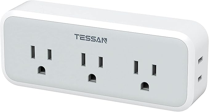Multi Plug Outlet Extender, TESSAN Surge Protector Wall Plug Splitter by TESSAN