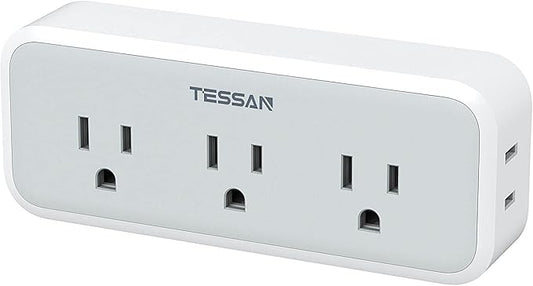 Multi Plug Outlet Extender, TESSAN Surge Protector Wall Plug Splitter by TESSAN