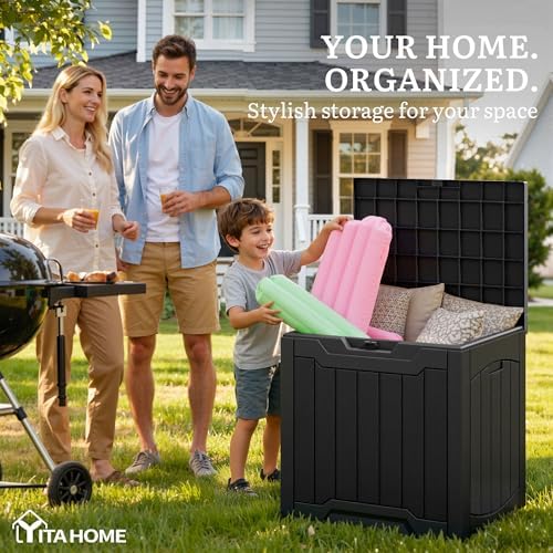 yitahome 31 gallon deck boxes set of 2, close-up detail