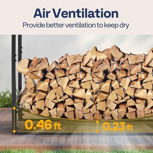 vivohome 3ft heavy duty indoor outdoor firewood storage, package contents