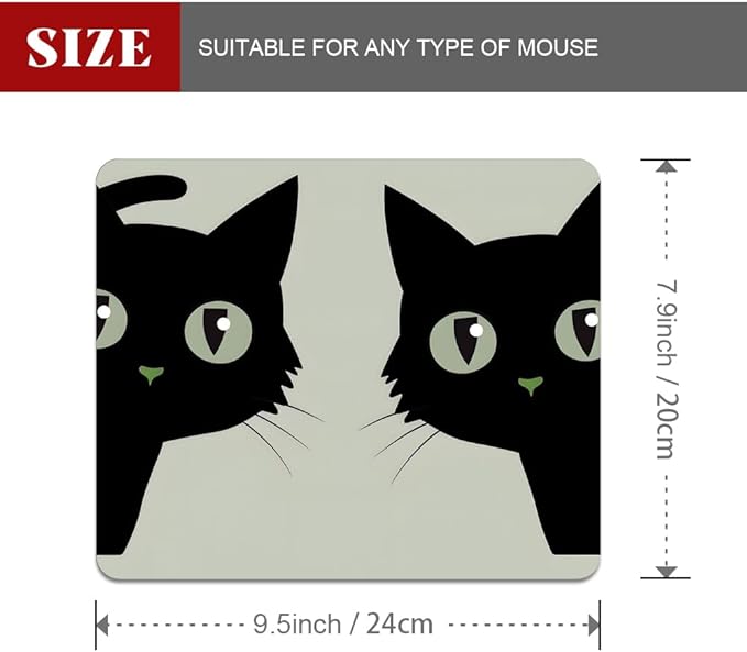 Cat Square Mouse pad, Waterproof, Anti Slip Rubber Base, Computer Mouse pad - Image 2