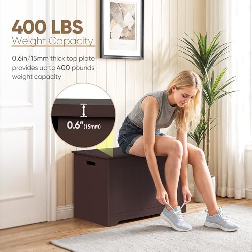 zenstyle storage chest, wood storage bench with 2, close-up detail