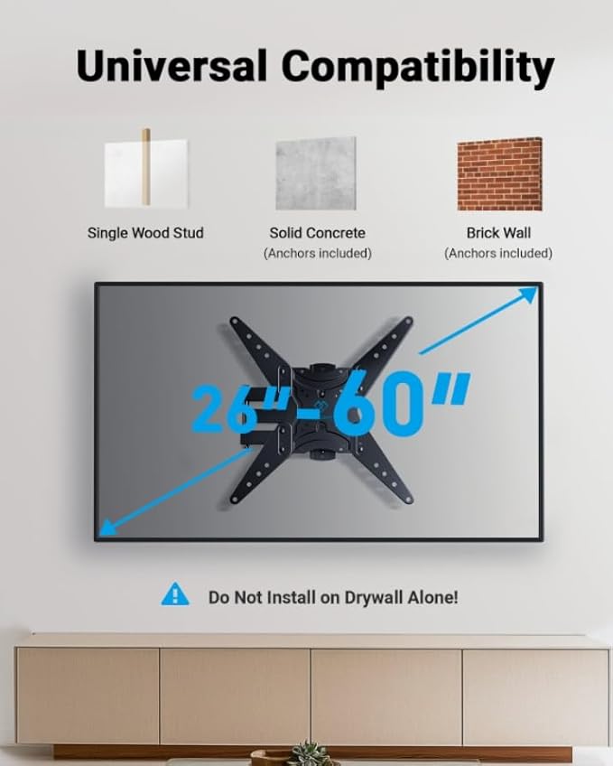 PERLESMITH Full Motion TV Wall Mount - Image 2