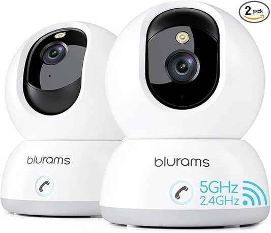 blurams 5G Indoor Camera, 2K Nanny Cam, 360° PTZ Pet Camera by Blurams