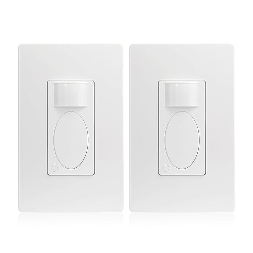 RAYZEEK 2 Pack PIR Motion Sensor Light Switch, Occupancy Sensor Switch | 5Amp | by RAYZEEK