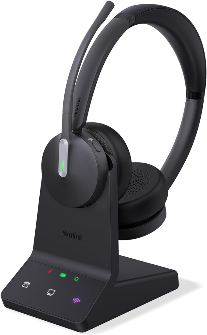 Yealink WH64 DECT & Bluetooth Dual UC Zoom Wireless Headset, 606 ft Range On by RedefineYourWorkplace