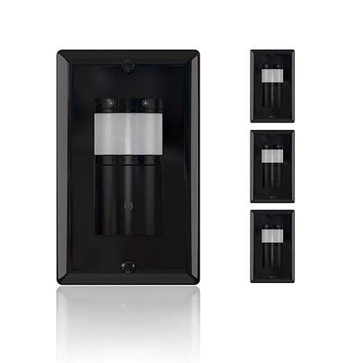 ECOELER Black Motion Sensor Dimmer Switches, Digital Dimmer Light Switch by ECOELER