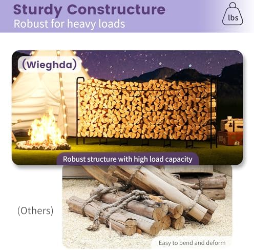 heavy duty firewood rack, metal log holder for, package contents