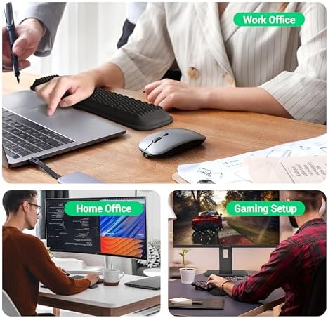 MEKASS Ergonomic Wrist Rest for Keyboard and Mouse, Soft Memory Foam Keyboard - Image 7