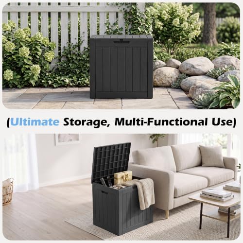 outdoor storage box waterproof, 32 gallon deck box, package contents