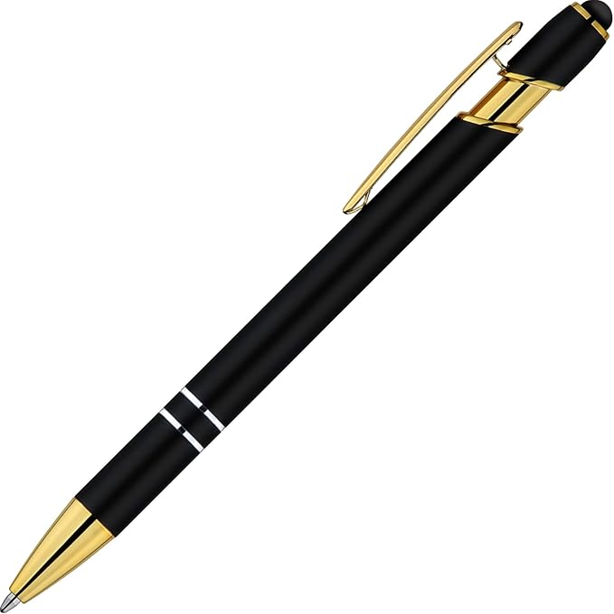 LINFANC 12 Pack Black Gold Ballpoint Pen - Image 6