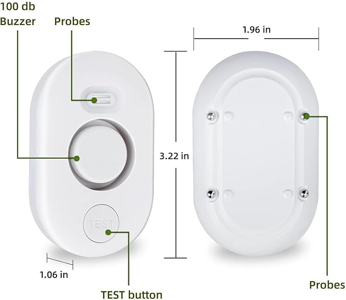 5 Pack Water Leak Detectors for Home, 100dB Water Sensor Alarm for Basement - Image 5