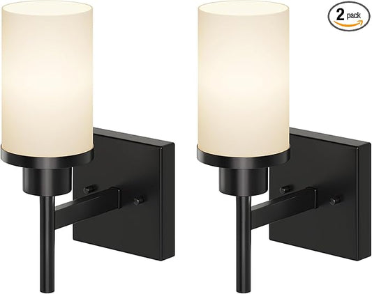 AONEON Wall Light Fixtures Matte Black Bathroom Vanity Lights Over Mirror by AONEON